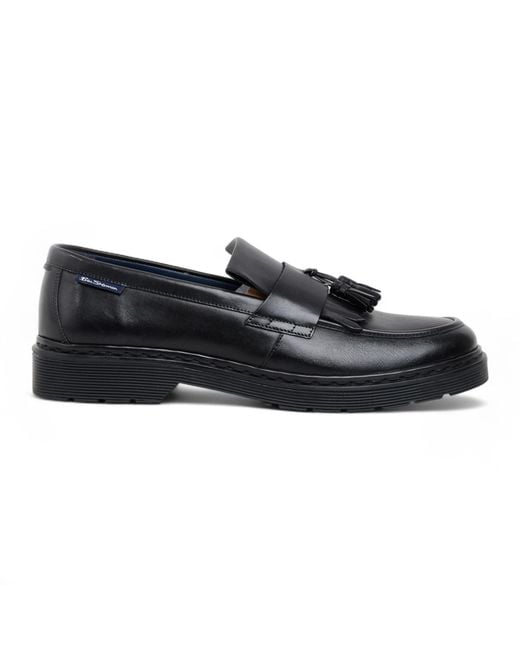 Ben Sherman Black Leather Tassel Loafer Shoes for men