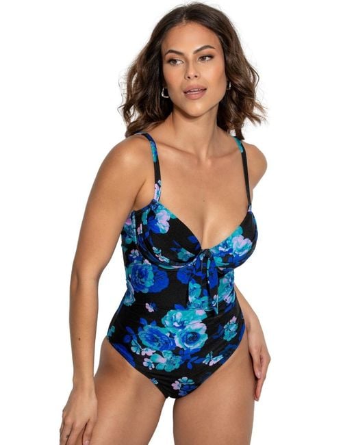 Pour Moi Blue 29704 Portofino Padded Swimsuit