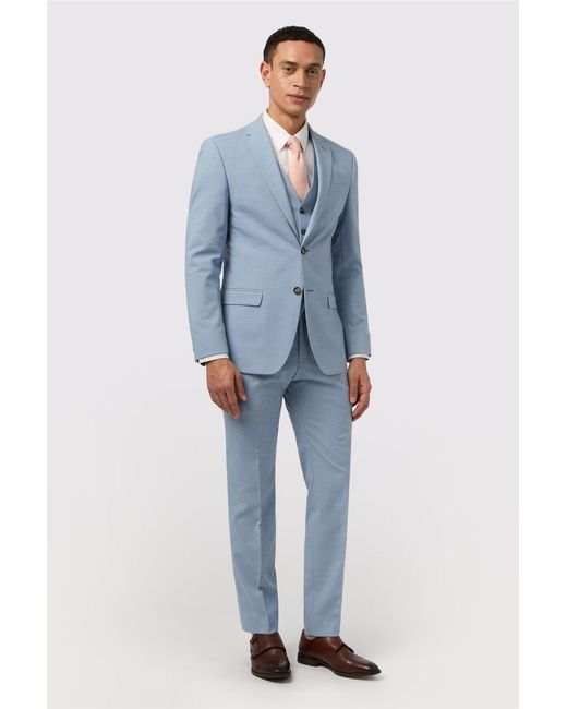 Antique Rogue Blue Single Breasted One Button Slim Fit Suit Jacket for men