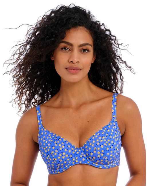 Freya Blue 204302 Garden Disco Plunge Bikini Top
