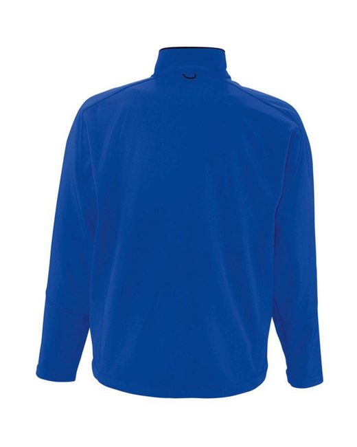 Sol's Blue Relax Soft Shell Jacket (Breathable, Windproof And Water Resistant) (Royal) for men