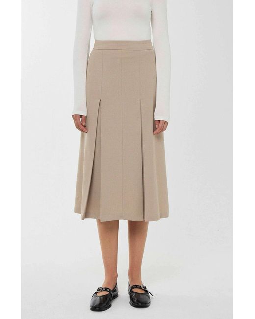 Hiccup Natural High Waist A-Form Midi Skirt