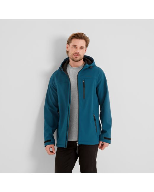 TOG24 Blue Retner Softshell Hooded Jacket for men
