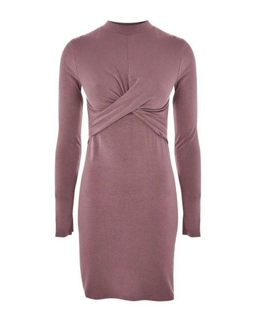 TOPSHOP Purple Plum Wrapover Dress