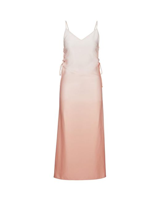 HUGO Pink Kasaka V-Neck Maxi Slip Dress