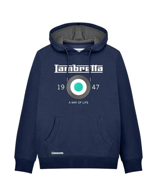 Lambretta Blue Target Hoodie /Waterfall) for men