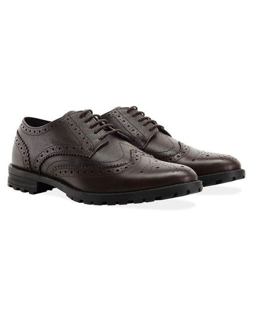 Redfoot Brown James Dark Brogue Leather for men