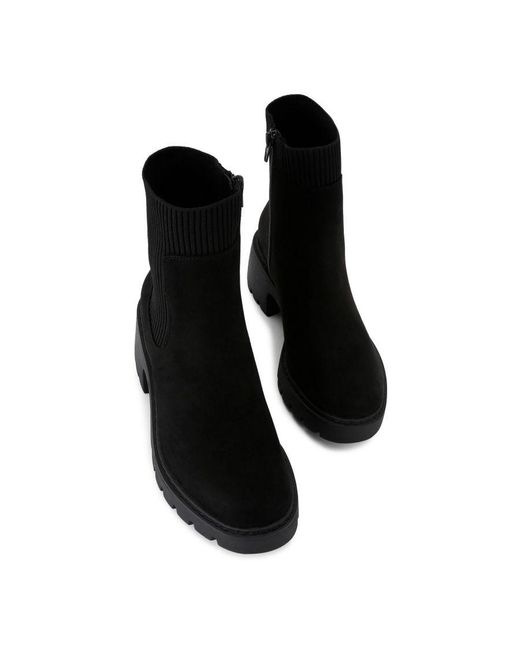 KG by Kurt Geiger Black Suedette Tess Boots