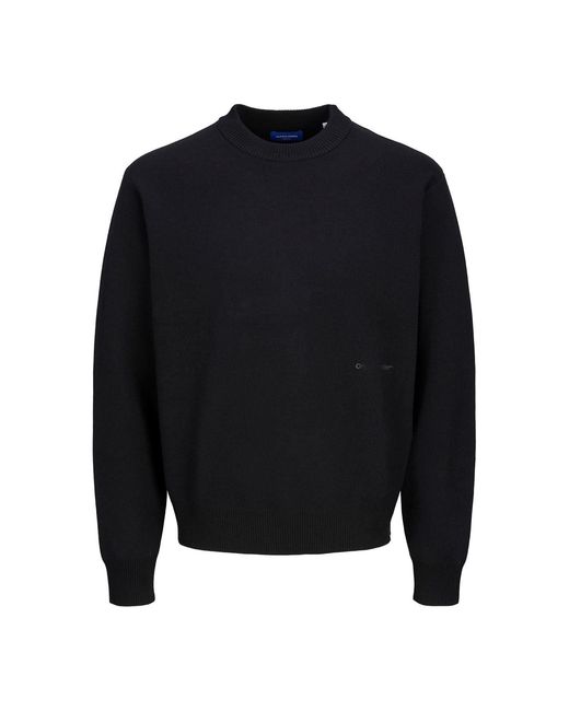 Jack & Jones Blue And Regular Fit Long Sleeve Crew Neck Sweater for men
