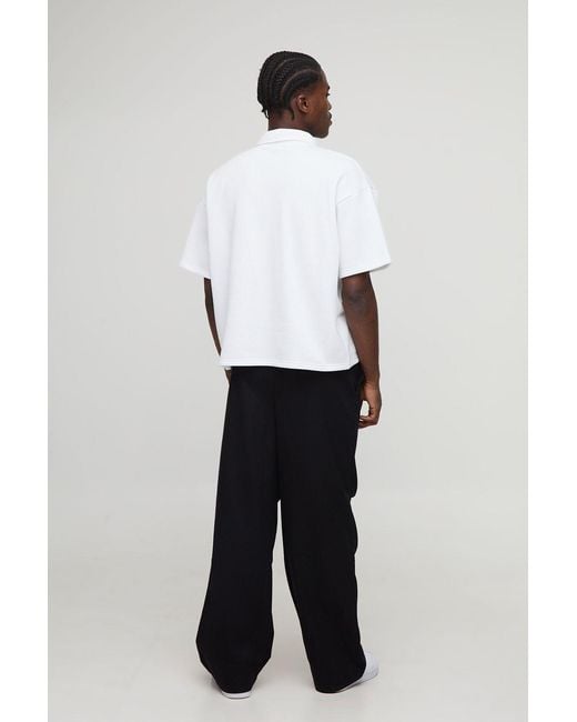 BoohooMAN Black Elasticated Waist Baggy Pants for men
