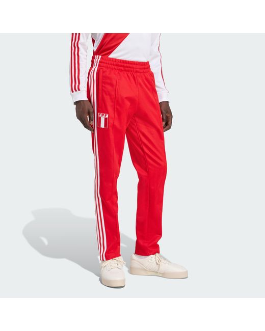 Adidas Originals Red Peru Track Pants for men