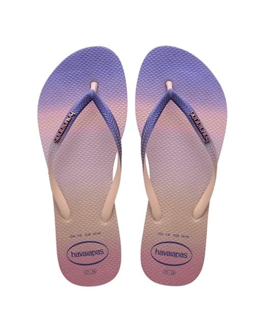 Havaianas Purple Slim Gradient Sunset Flip-Flops