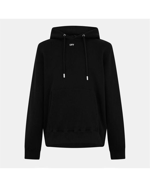 Off-White c/o Virgil Abloh Black Off Slim Fit Hooded Neck Long Sleeve Sweatshirt for men