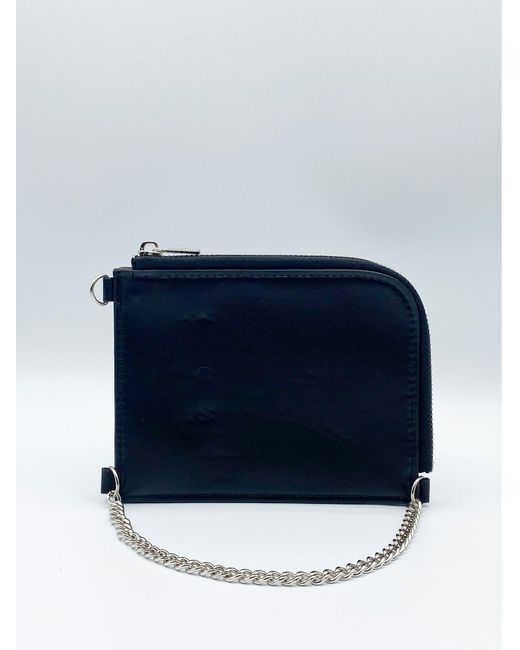 SVNX Blue Pu Card Holder With Chain