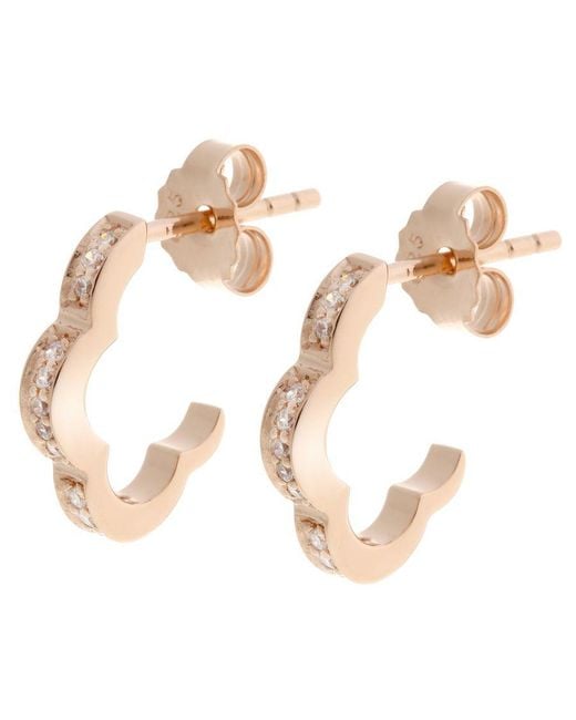 Orphelia Metallic 'Onyx' 925 Sterling Hoop Earrings