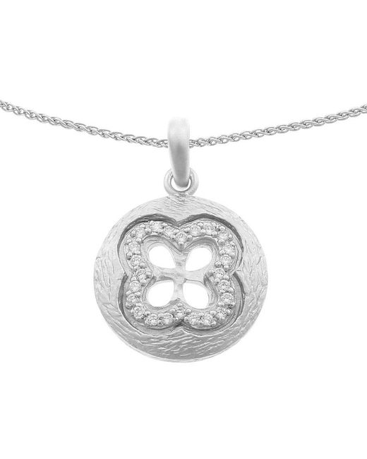 Orphelia Metallic 925 Sterling Set: Chain-Pendant + Earrings