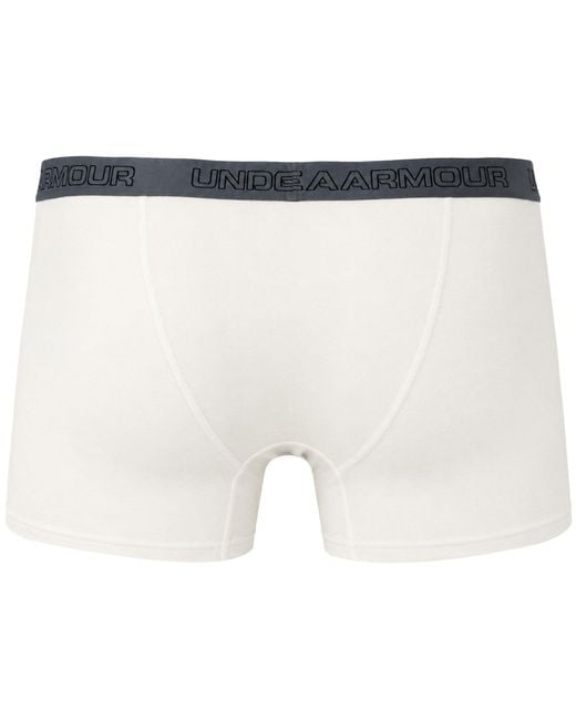 Under Armour White 3-Pack Charged Boxer Shorts for men