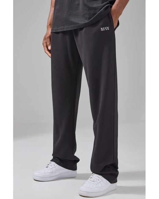 BoohooMAN Black Man Active Straight Leg Man Dash Jogger for men