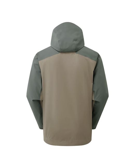 Sprayway Green Lightweight Waterproof Hiking Jacket With Hood Half Zip Rain Shell Coat for men