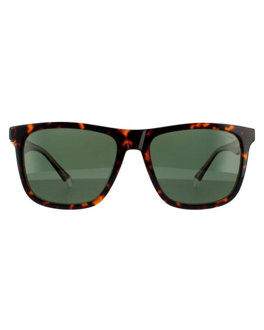 Polaroid Green Square Havana Polarized Sunglasses