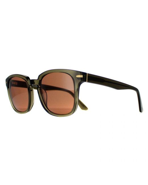 Serengeti Brown Square Shiny Crystal Dark Mineral Polarized Drivers Ethan for men