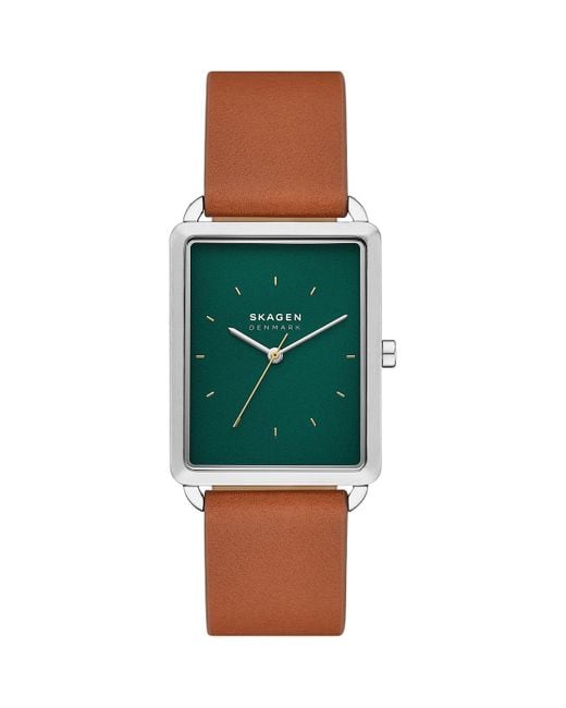 Skagen Green Hagen Watch Skw6931 Leather (Archived) for men