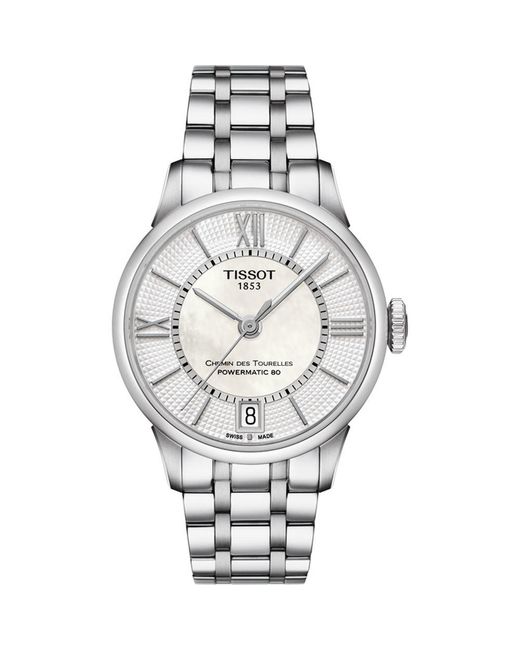 Tissot Metallic Chemin Des Tourelles Powermatic 80 Watch T0992071111800 Stainless Steel