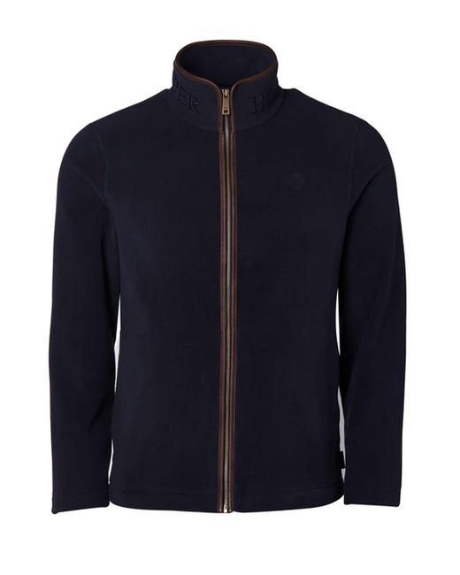 Holland Cooper Blue Country Fleece Jacket Ink Cotton for men