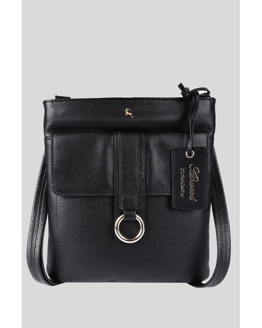 Ashwood Leather Black 'Heaven' Real Cross Body Bag