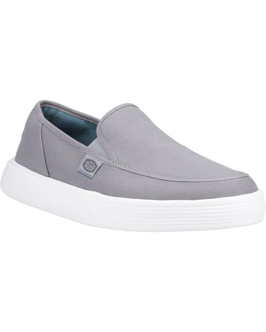 HeyDude Blue Sunapee Canvas Classic Slip On Shoes for men