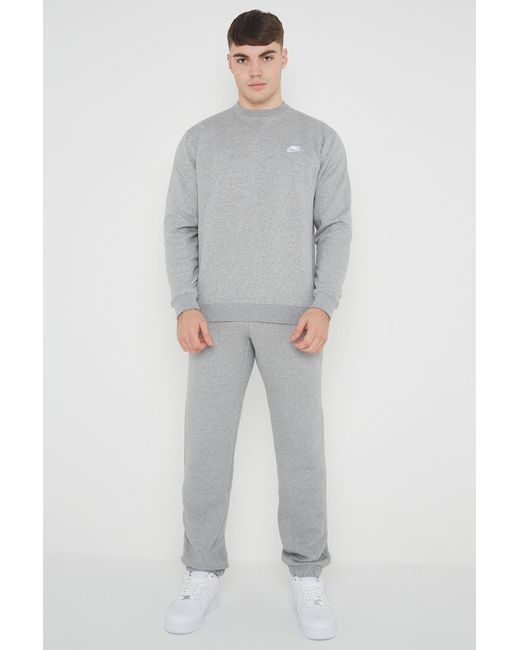 Nike Herren Club Fleece Full Trainingsanzug Set in Gray für Herren