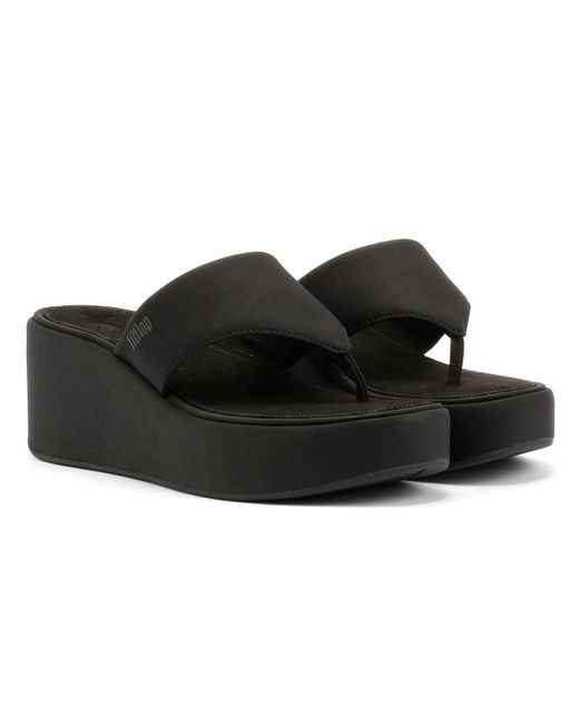 Fitflop Black Platfforms Wedge Sandals