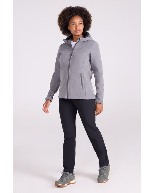 Mountain Warehouse Purple 'Exodus' Softshell Jacket With Multiple Pockets Water Resistant Coat