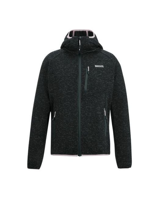 Regatta Black Ladies Newhill Hooded Fleece Jacket (Dark Storm)