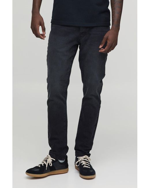BoohooMAN Blue Basic Slim Fit Jeans for men