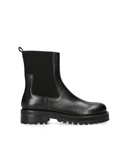 Kurt Geiger Black Leather Kgl South Chelsea Boots