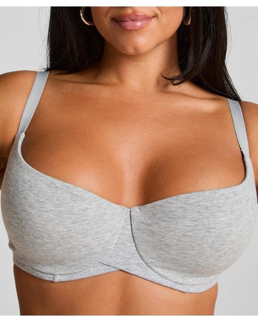 Hunkemöller Brown Cotton Padded Underwired Bra