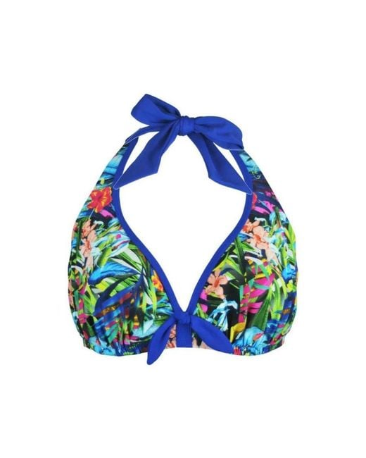 Pour Moi Blue Costa Rica Hidden Underwire Bikini Top