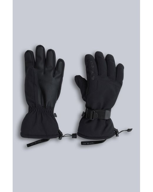 Mountain Warehouse Black 'Flow' Snow Gloves Waterproof Warm Fleece Lined Insulated Winter Mittens