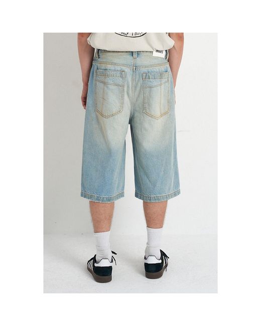 The Ragged Priest Blue Rag Anchor Shorts for men