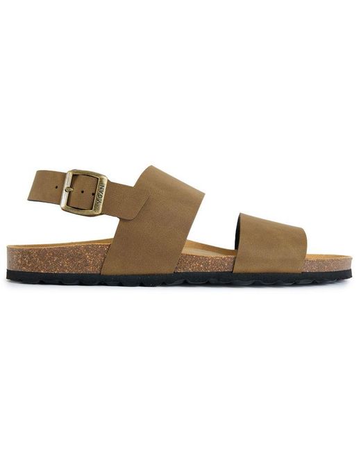 V.Gan Brown Vegan Papaya Comfort Footbed Sandals for men