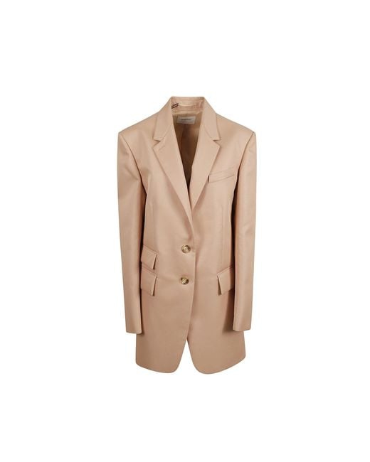 Max Mara Azoto Blazer Met Knoopsluiting in het Natural