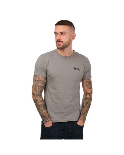 EA7 Emporio Armani Regular Fit T-shirt Met Logoprint Voor In Grijs in het Gray voor heren