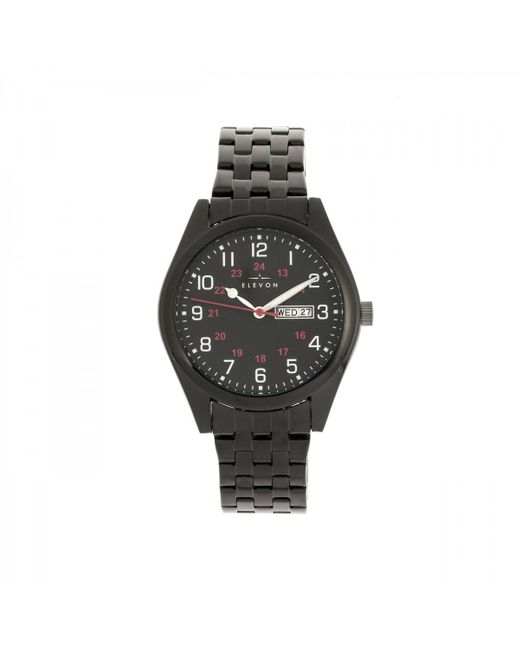 Elevon Watches Black Gann Bracelet Watch W/Day/Date for men