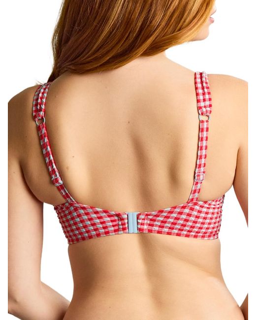 Panache Red Gingham Olivia Full Cup Bikini Top