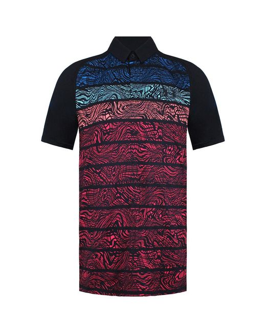 Under Armour Blue Iso-Chill Psych Stripe Polo Shirt for men