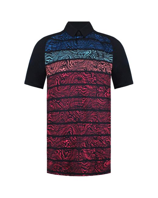 Under Armour Blue Iso-Chill Psych Stripe Polo Shirt for men