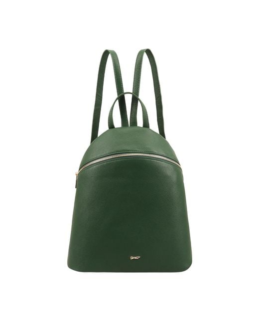 Paul Costelloe Green Panoma Leather Backpack Bag