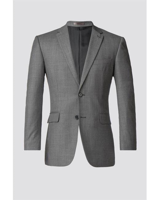 KARL JACKSON Gray Pick And 2 Button Suit Jacket for men
