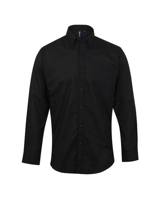 PREMIER Black Signature Oxford Long Sleeve Work Shirt for men